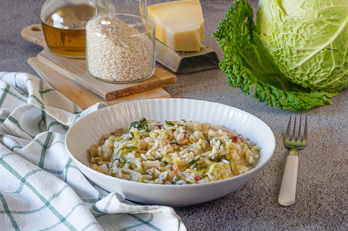 Risotto met savooikool en pancetta