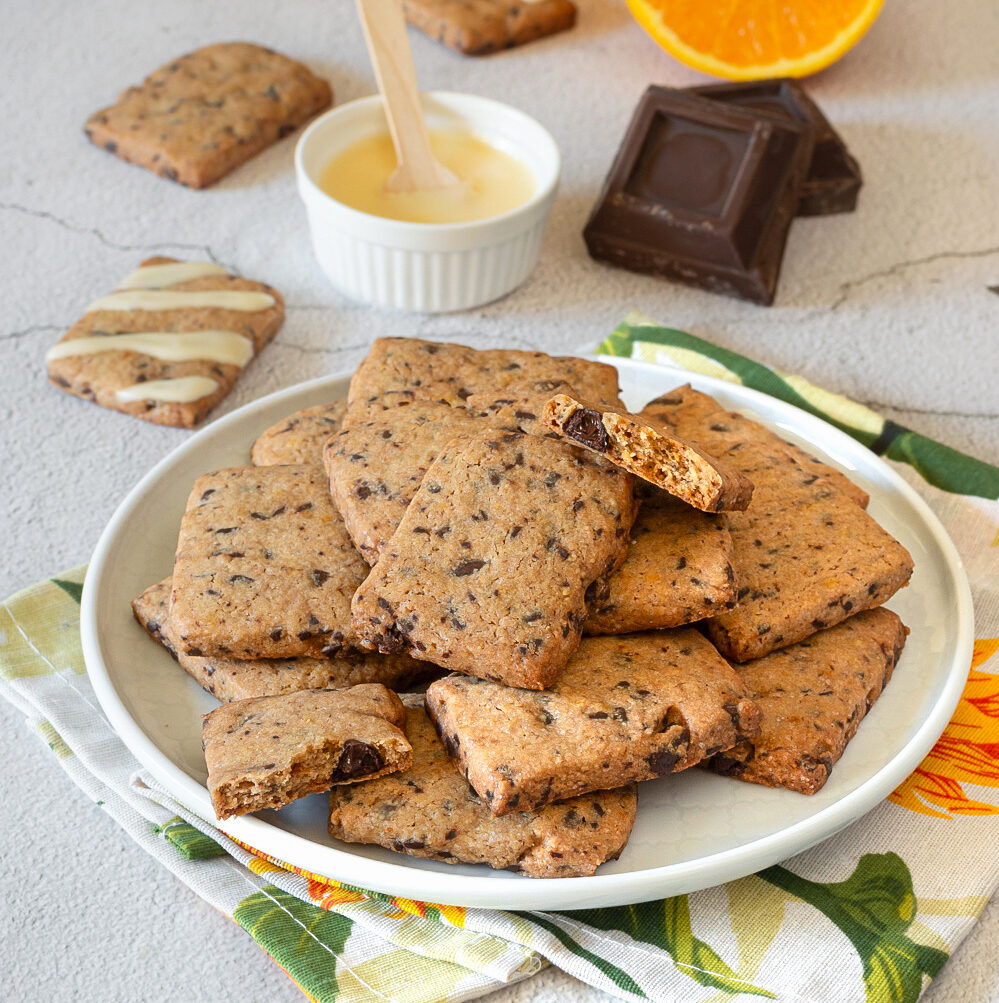 Sinaasappel- en chocoladekoekjes