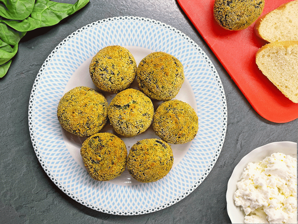 Spinazie en ricotta balletjes