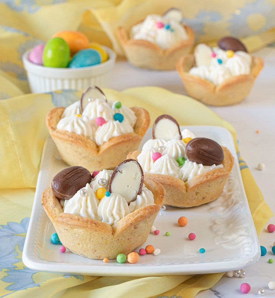 Tartelletjes met mascarponecrème en chocolade-eitjes