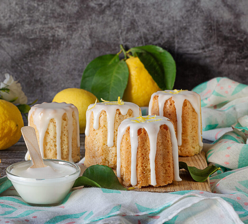 Geïglazuurde citroenmuffins