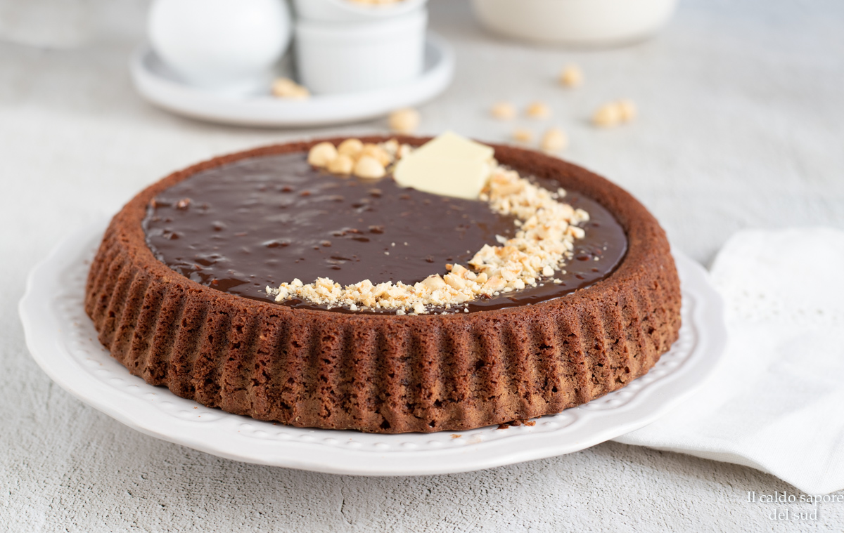 Zachte crostata met pure chocolade