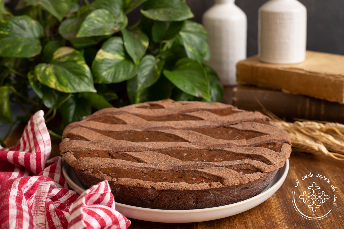 Napolitaanse pastiera met chocolade
