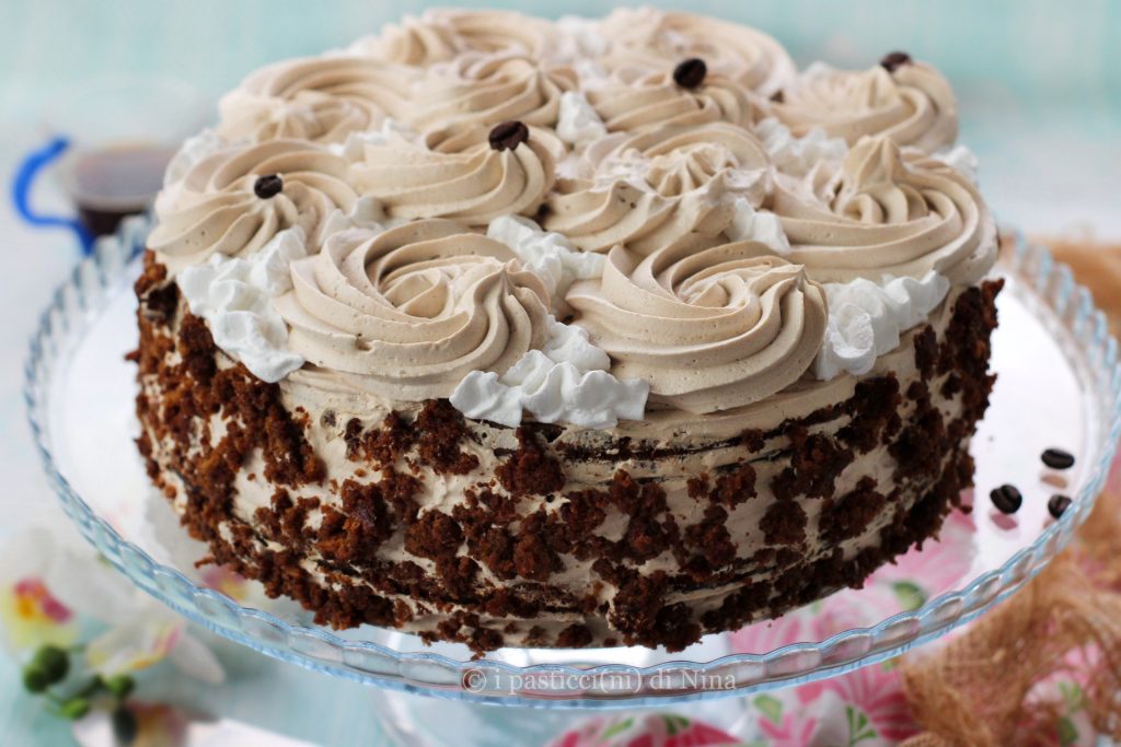 Koffietaart met crème en opgeklopte slagroom recept Vaderdag i pasticcini di Nina