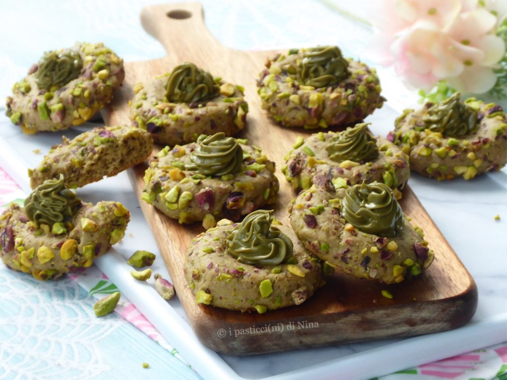 Koekjes met pistachecrème in het deeg snel en eenvoudig zacht en heerlijk recept i Pasticcini di Nina pistacchiotti