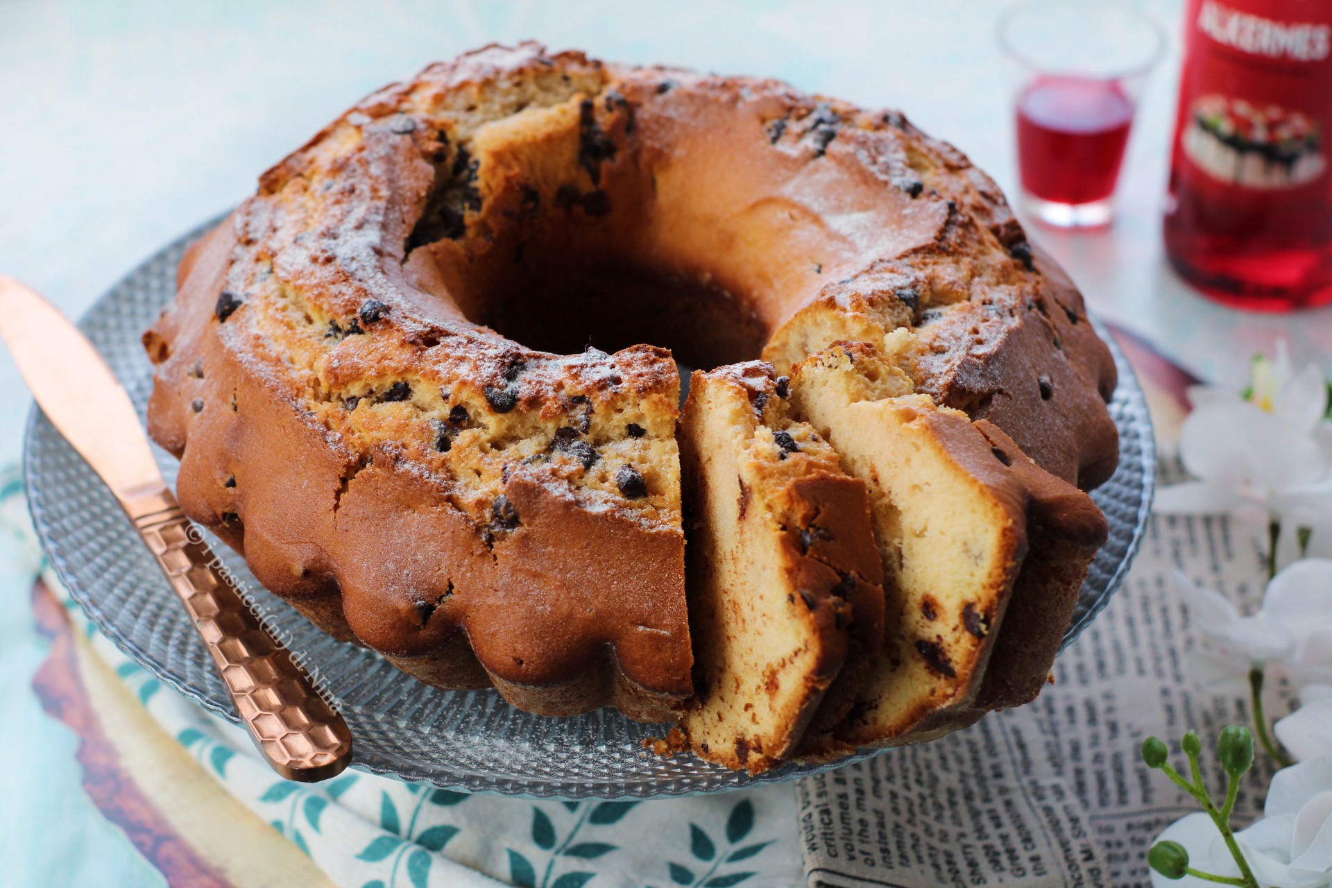 Kranscake met Alchermes, ricotta en chocolade