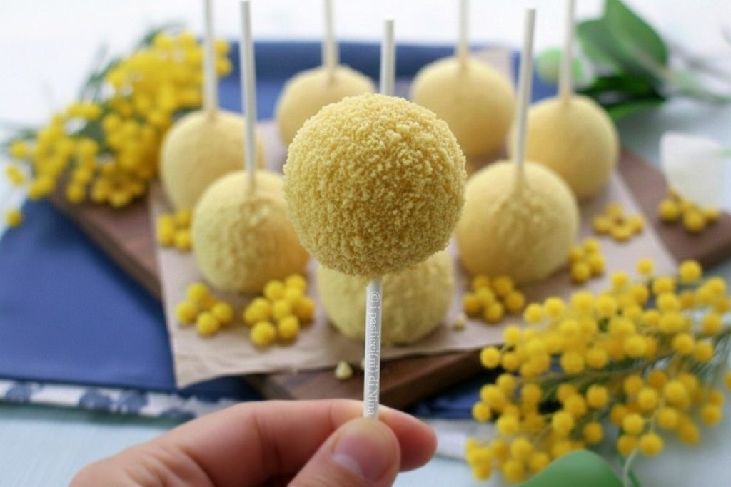 mimosa cakepops recept snel en gemakkelijk i pasticcini di Nina