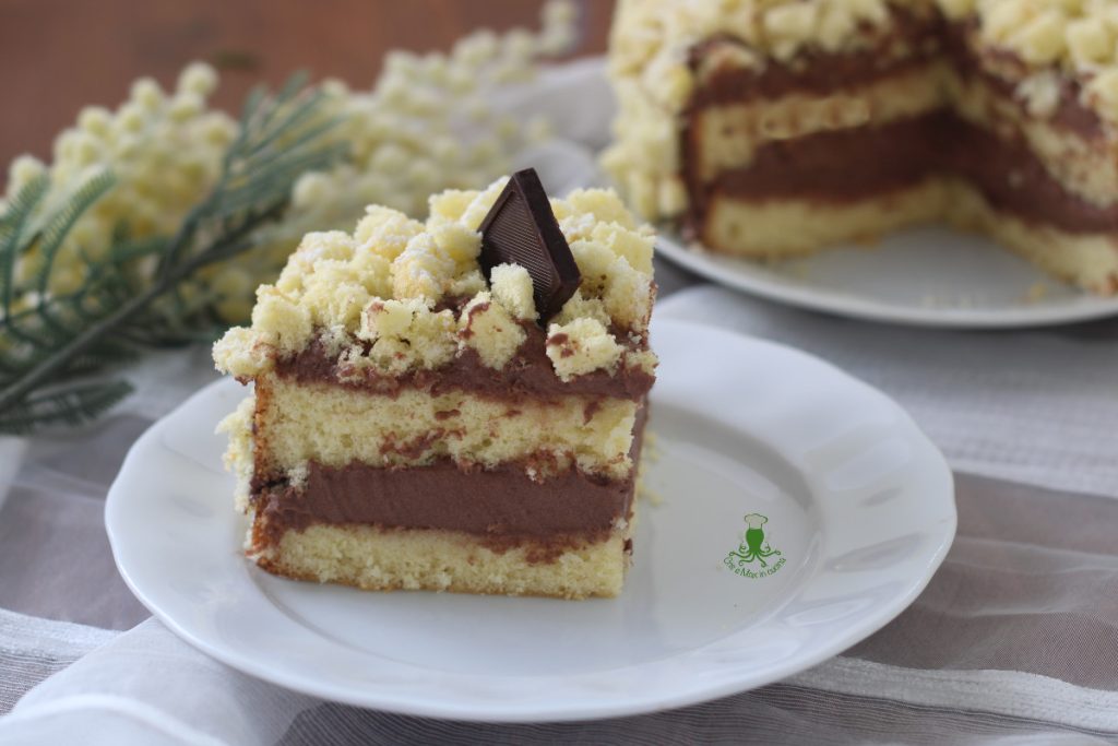 Mimosa-taart met chocoladechantilly