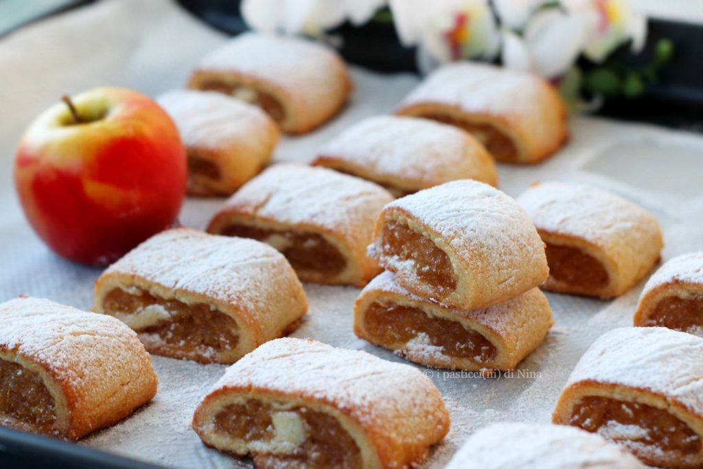 Mini strudel van zanddeeg met gekarameliseerde appels recept i pasticcini di Nina