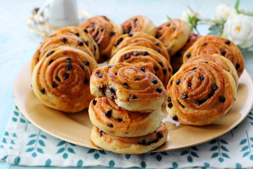 Pan girella zonder eieren met pure chocoladedruppels recept i pasticcini di Nina