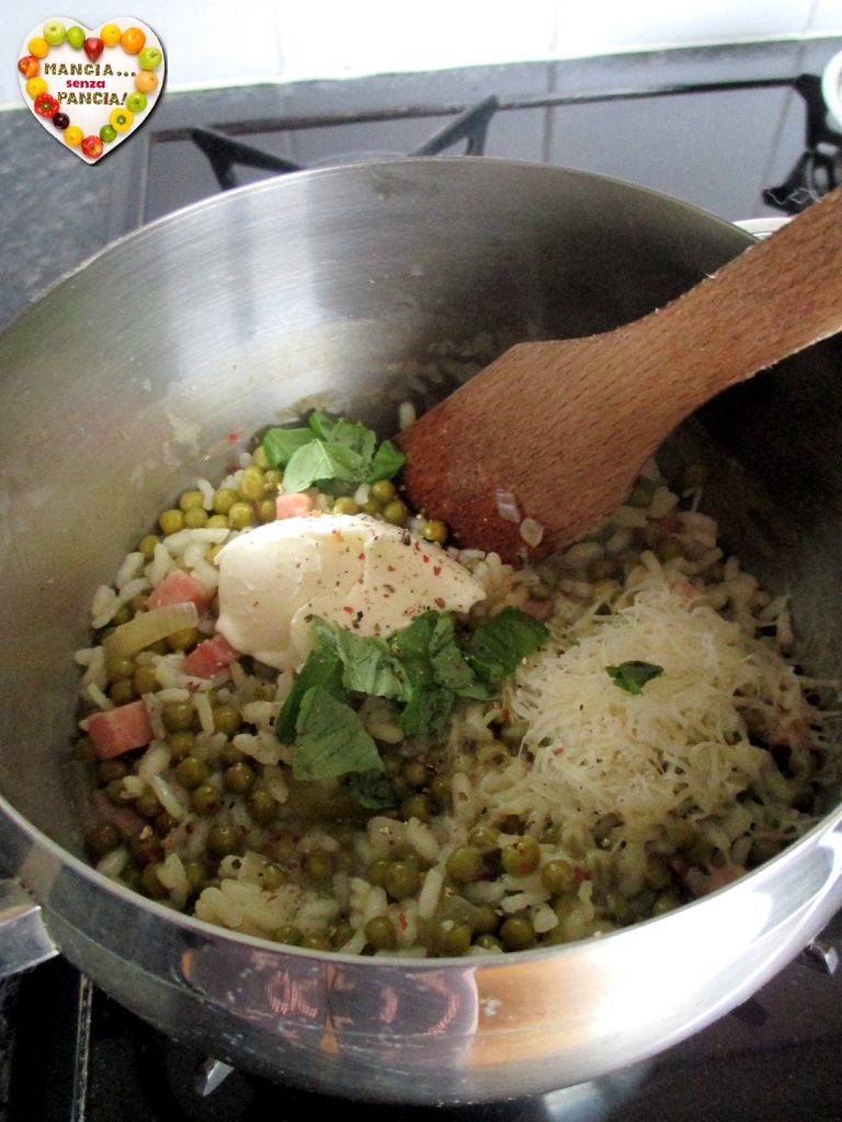 Romige risotto met erwten, Mangia senza Pancia