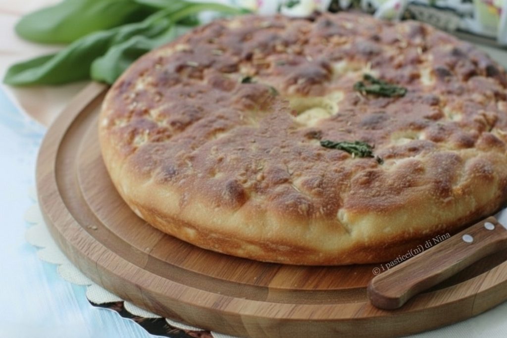 scacciata di semola con salsiccia e friarielli ricetta i pasticcini di Nina