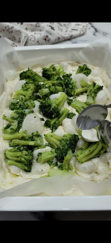 Beleg met broccoli en crescenza