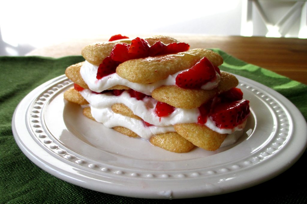 Tiramisu pavesini en aardbeien light, Mangia senza Pancia