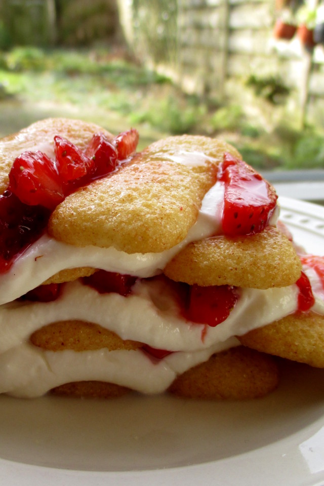 Tiramisu pavesini en aardbeien light, Mangia senza Pancia