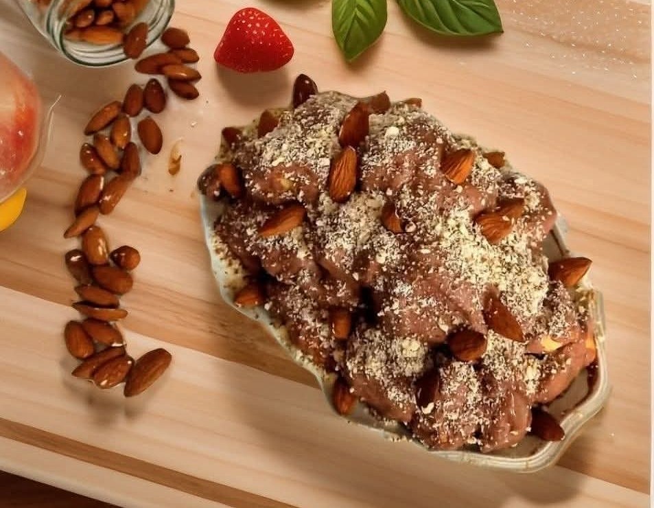 Profiterol wit en zwart met torroncino