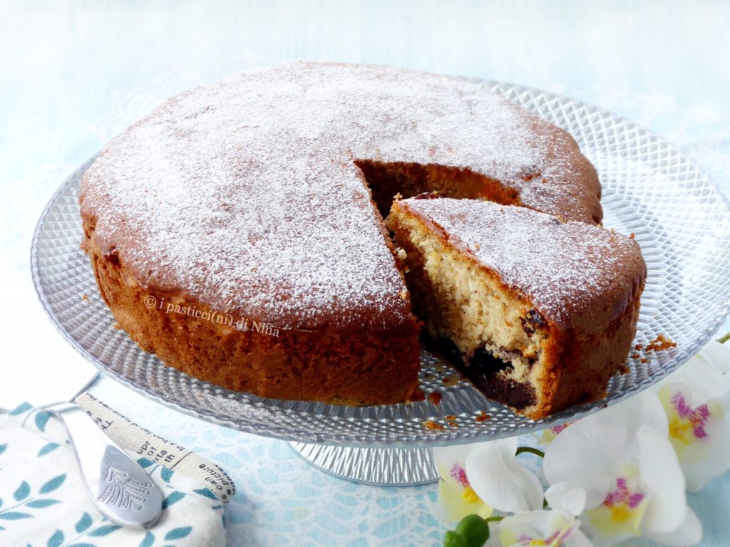 Zachte puddingtaart recept i pasticcini di Nina met chocolade in het deeg