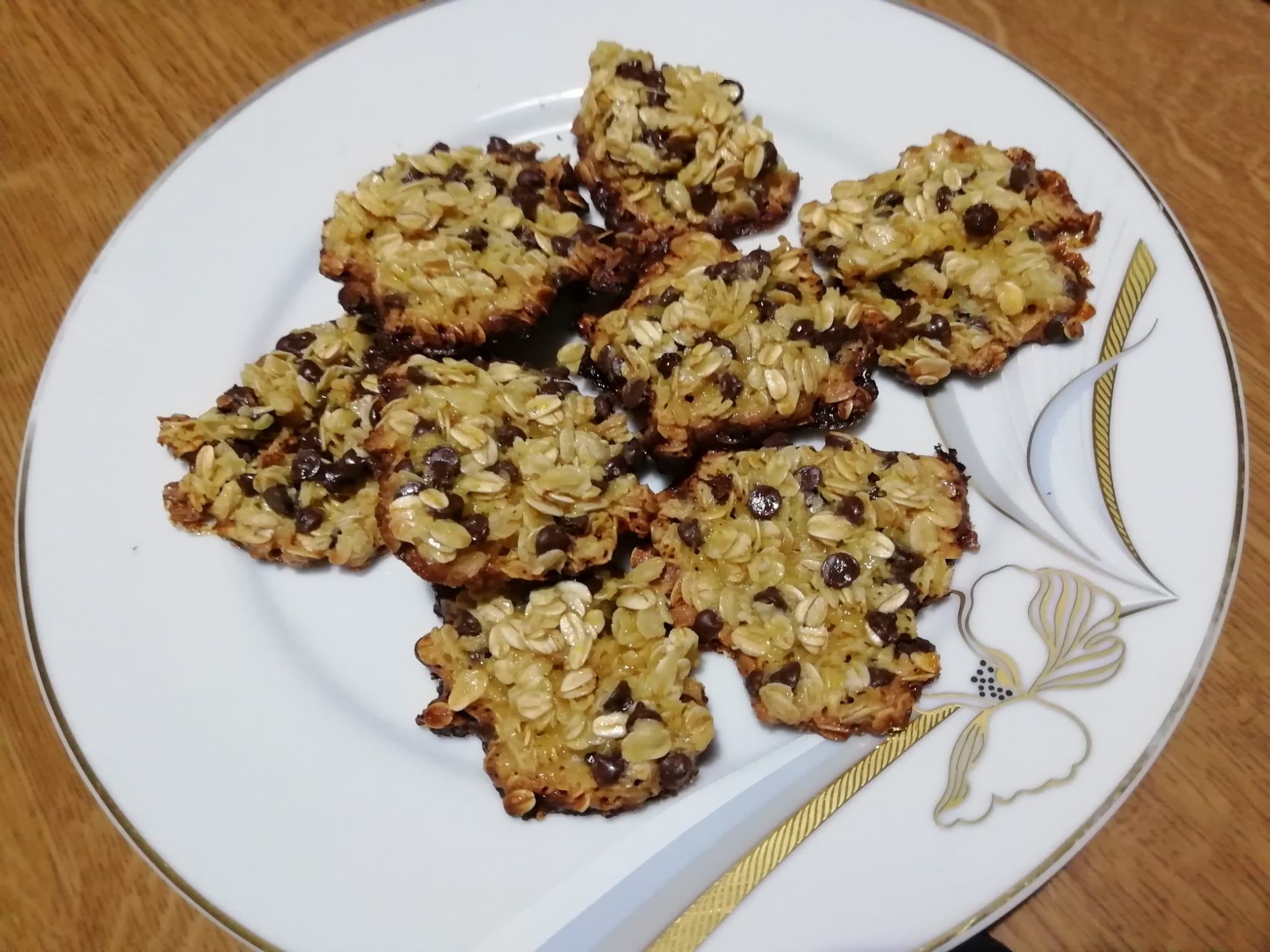 Koekjes met havermout, honing en chocolade