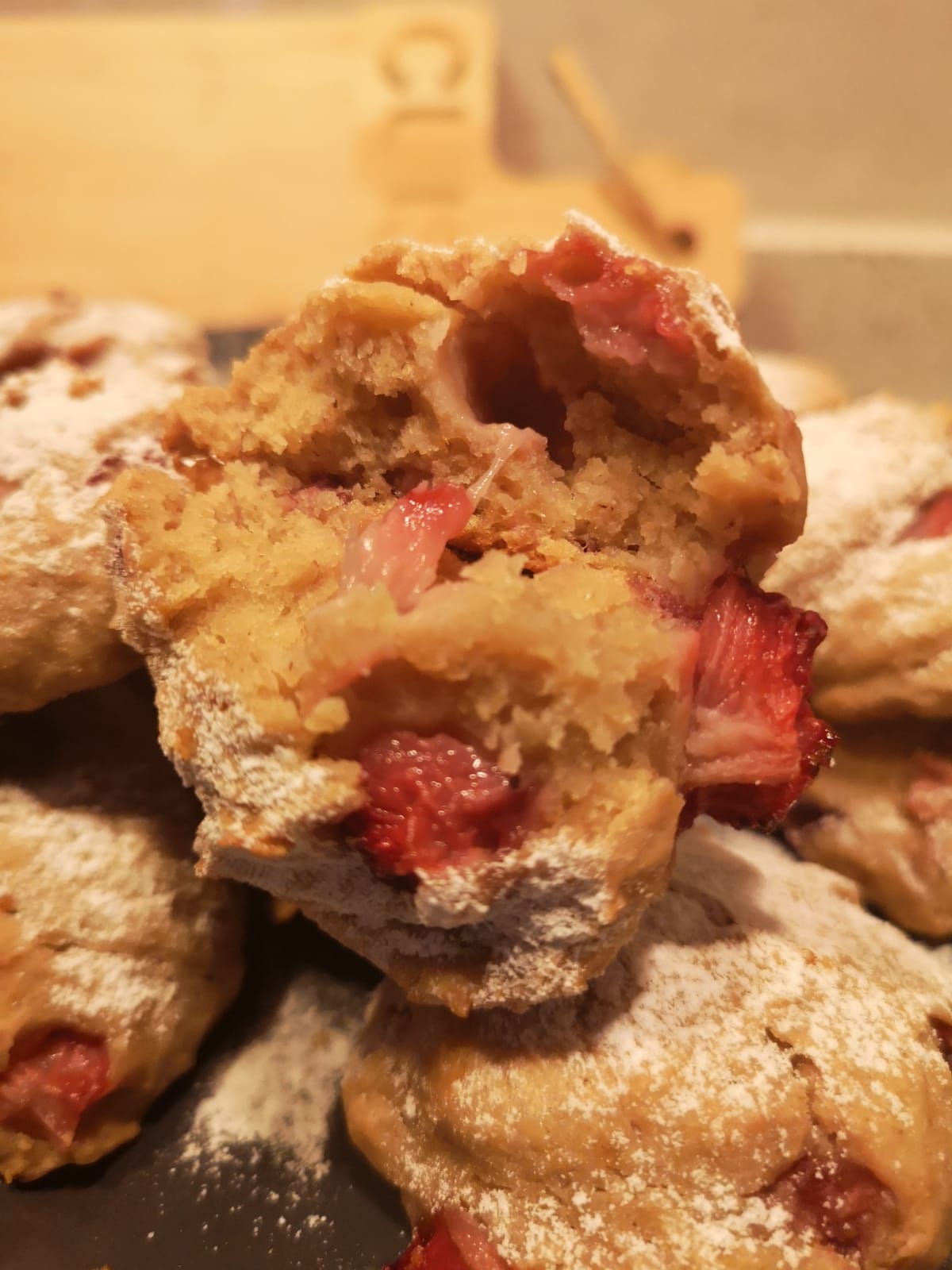 Zachte ricotta- en aardbeienkoekjes, luchtig en gemakkelijk te maken