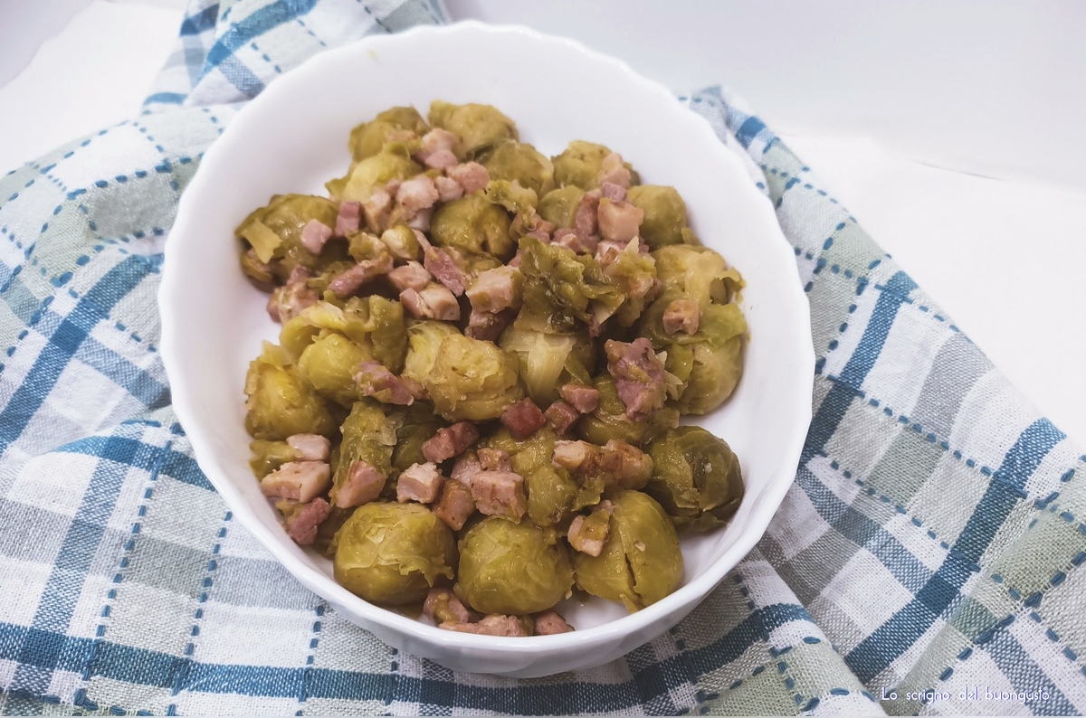 Gebakken spruitjes met krokante pancetta