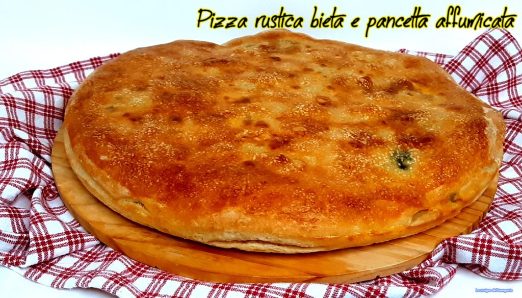 Rustieke pizza met snijbiet en pancetta