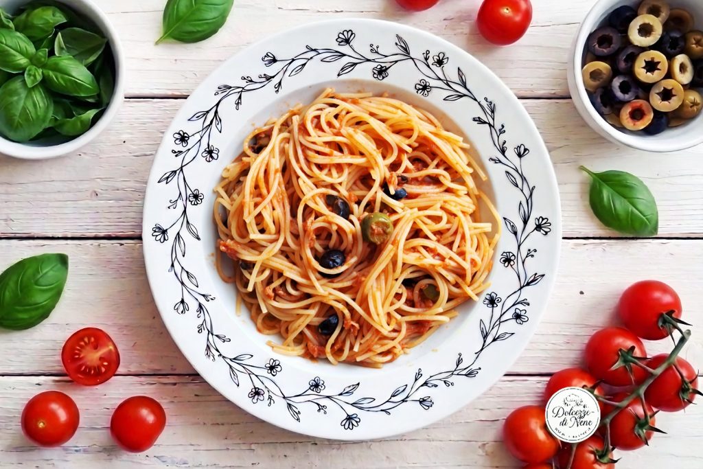 spaghetti met olijven