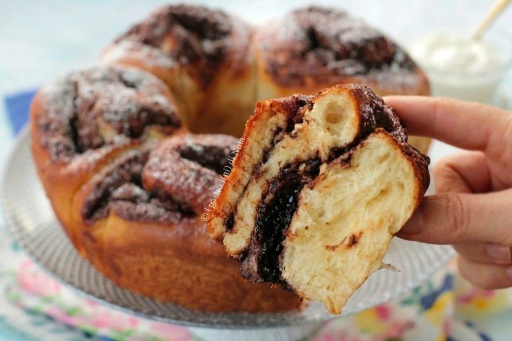 zachte brioche met Griekse yoghurt en chocolade zonder boter recept i pasticcini di Nina