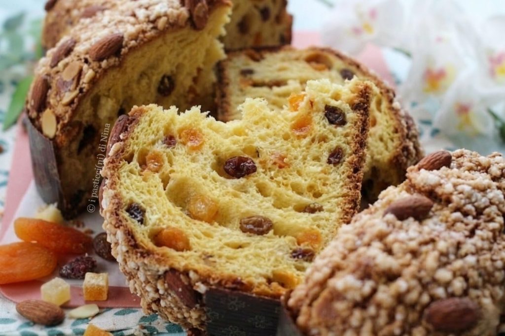 Colomba van Pasen met abrikozen en rozijnen eenvoudig recept met biergist i pasticcini di Nina