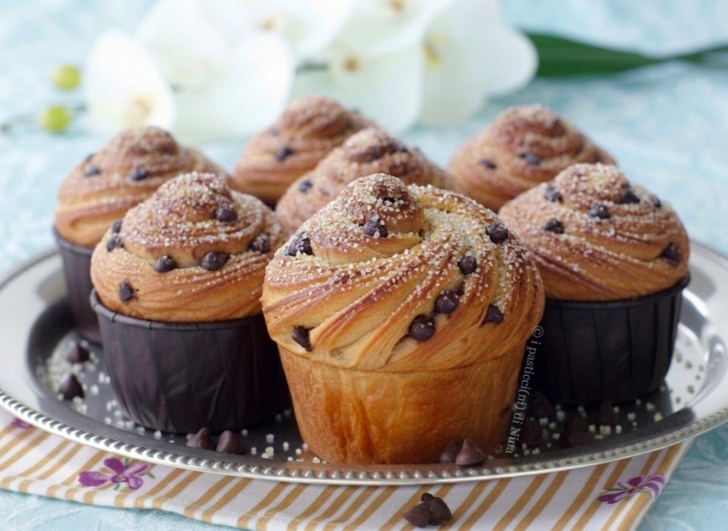 cruffin met chocoladedruppels recept i pasticcini di Nina