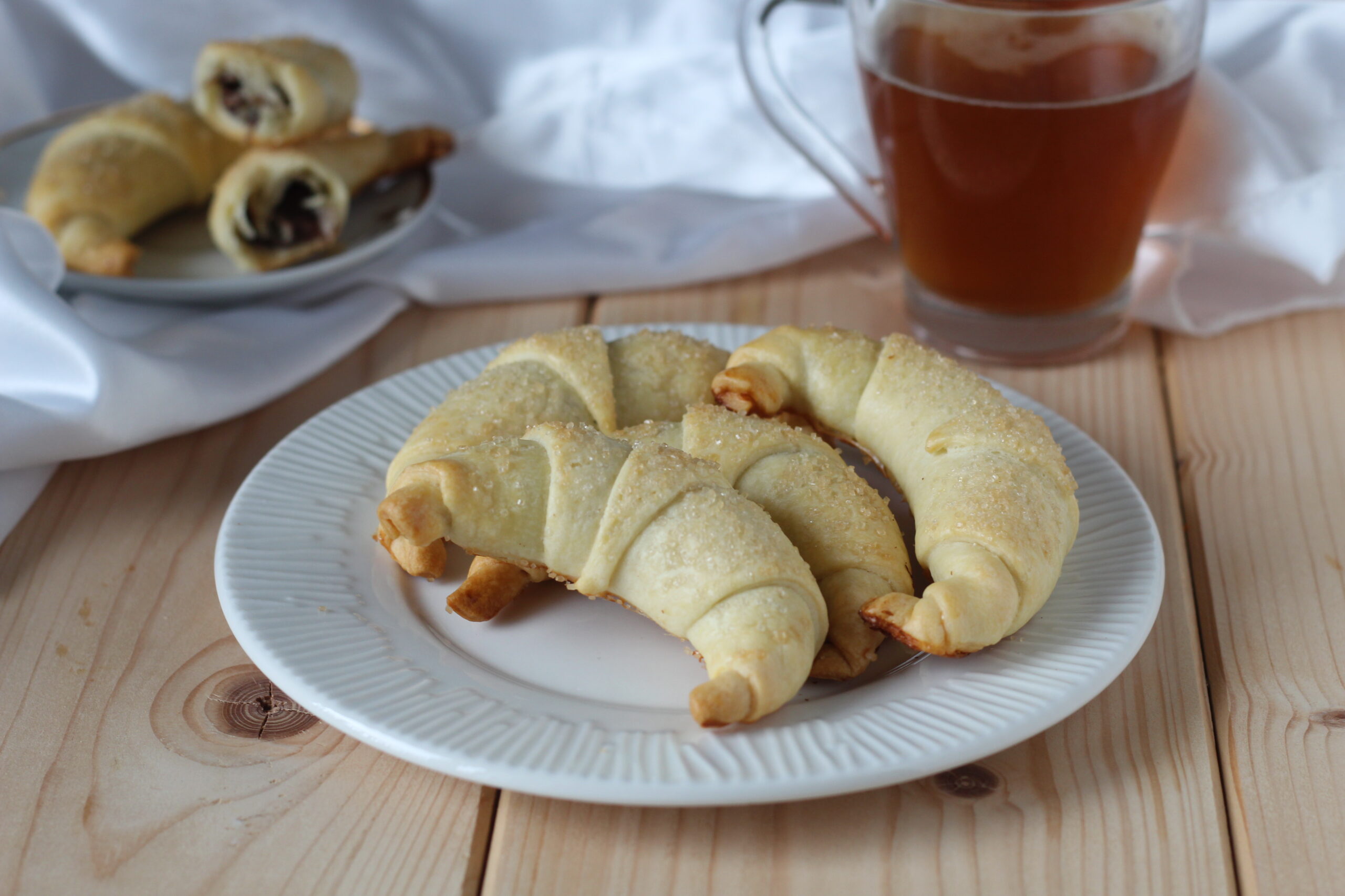 Cornetti van brisédeeg met Nutella