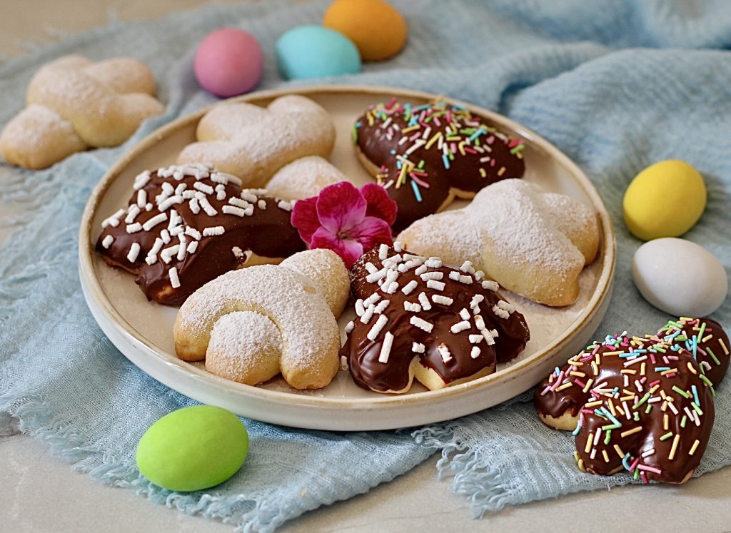 Gekleurde koekduifjes zonder boter.