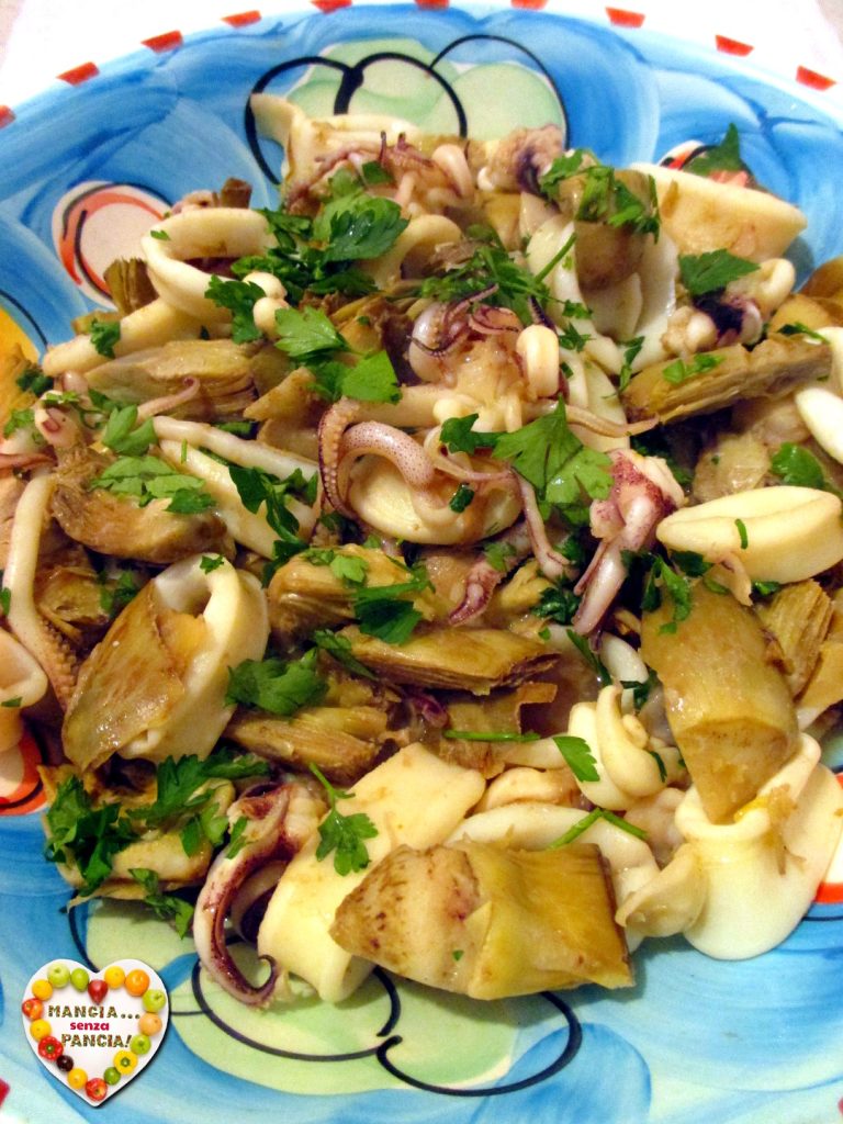 Inktvis en artisjokken in de pan, Mangia senza Pancia