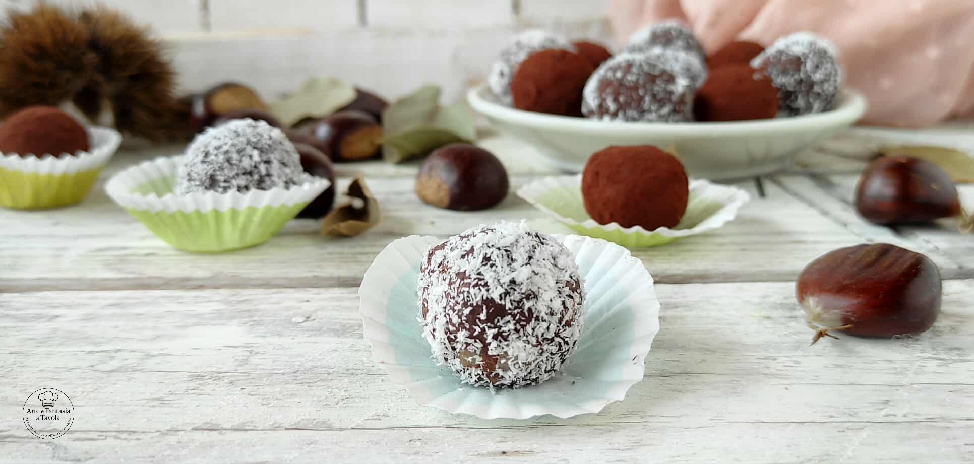 Kastanjetruffels zonder bakken | Herfstpralines klaar in 15 minuten