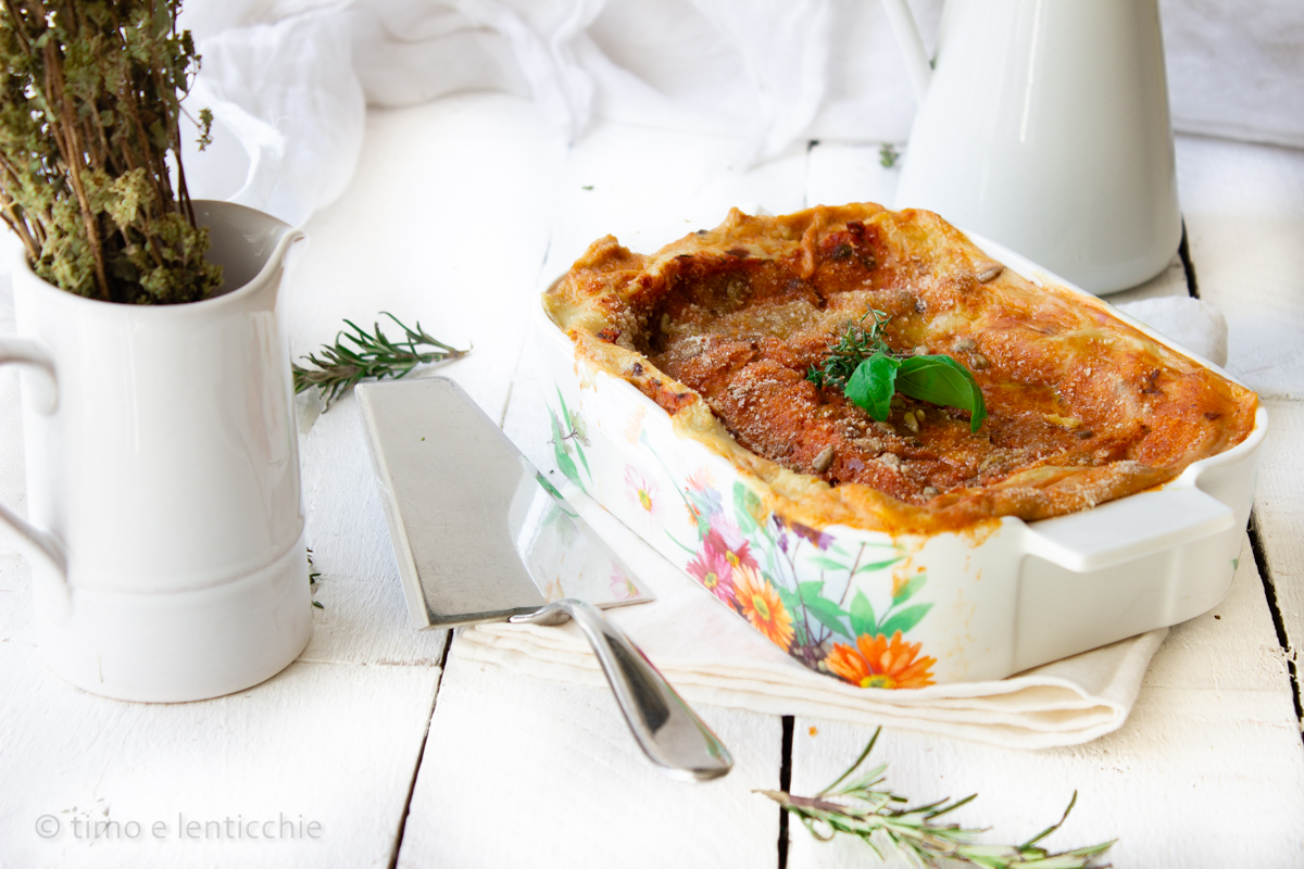 Lasagne met vegetarische ragù