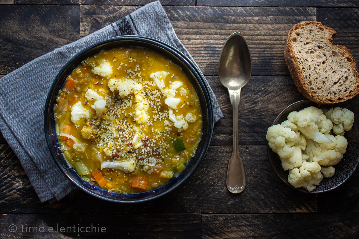 Minestrone met kool en rijst