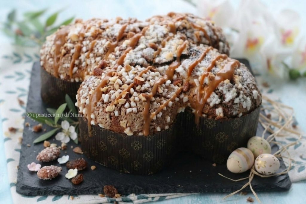Paaskolomba met karamel recept gemakkelijk met verse gist i pasticcini di Nina