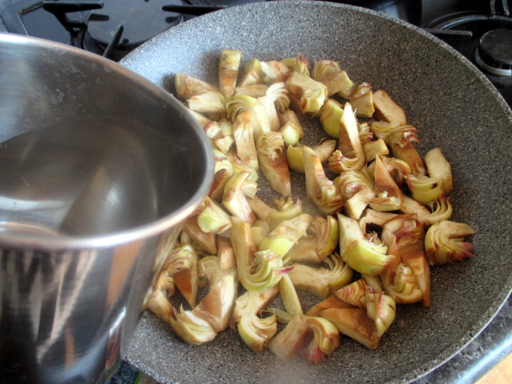 Pasta e carciofi light preparazione, Mangia senza Pancia