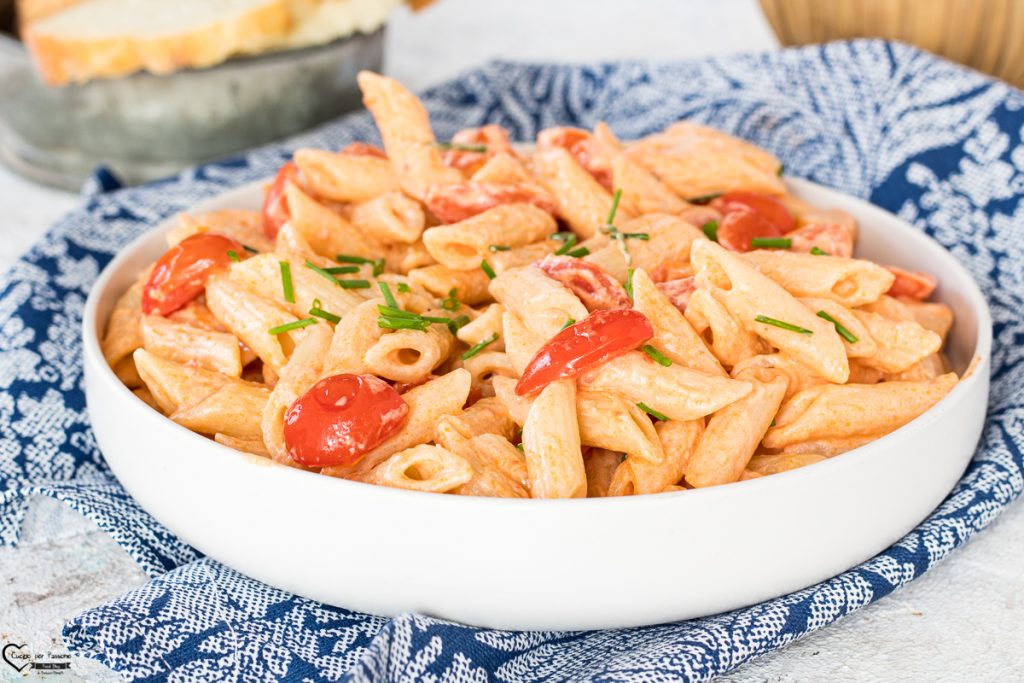 Pasta met cherrytomaatjes en Philadelphia