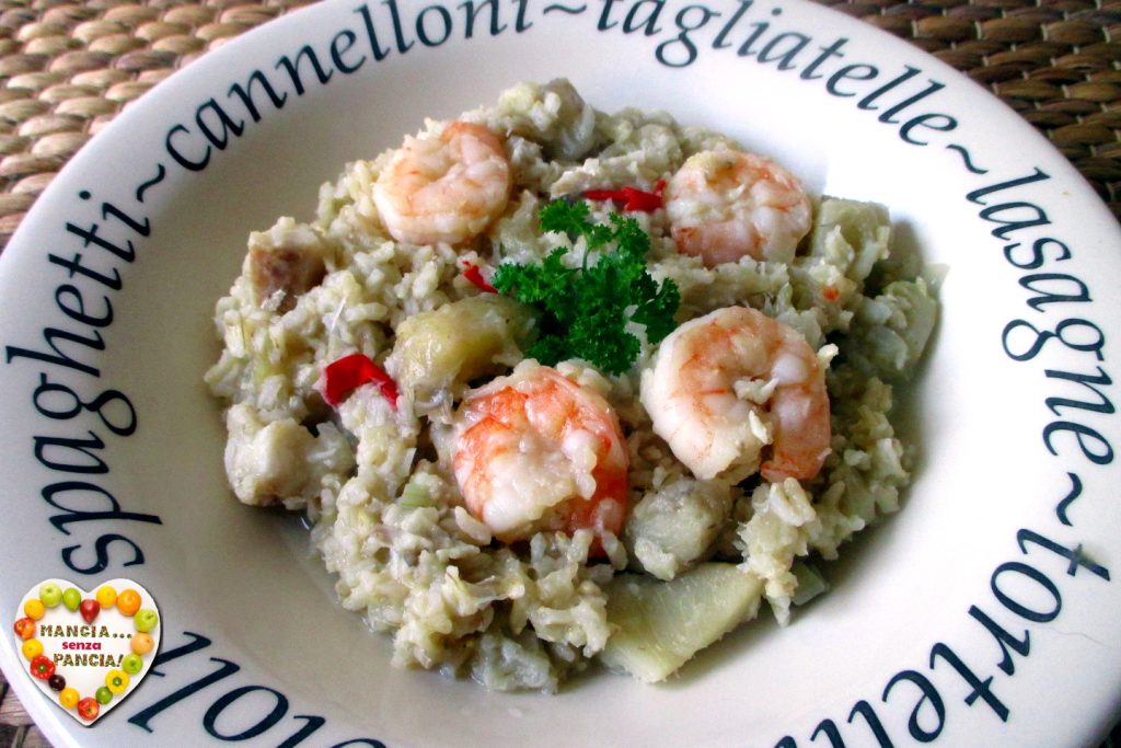 Risotto met garnalen en artisjokken, Mangia senza Pancia