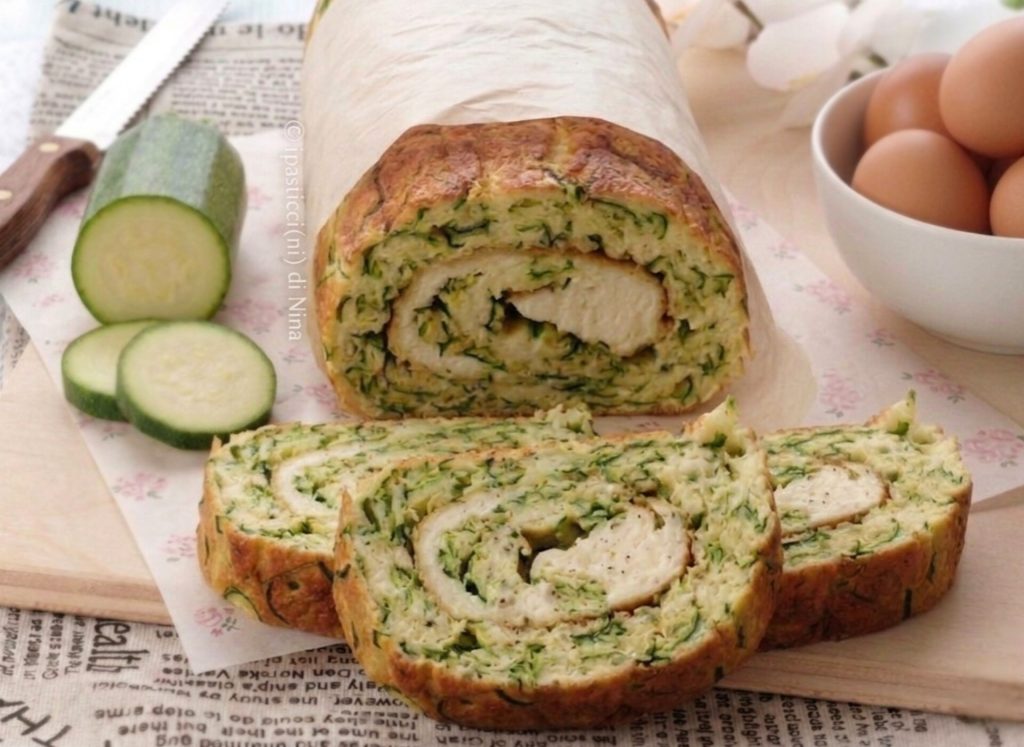 rol van courgette-omelet met provola uit de oven makkelijk recept I Pasticcini di Nina