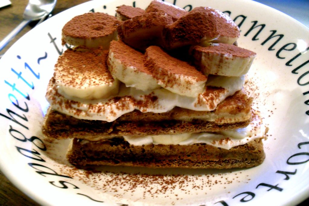 Tiramisù zonder mascarpone met fruit, Mangia senza Pancia