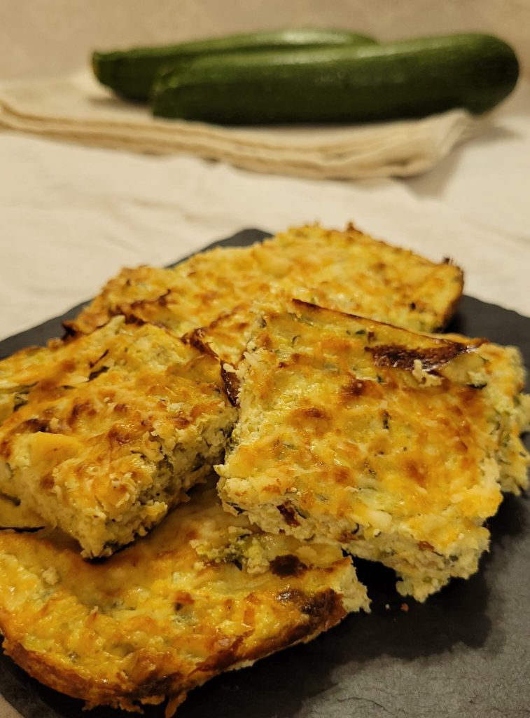 Courgette- en ricottataartje in de airfryer