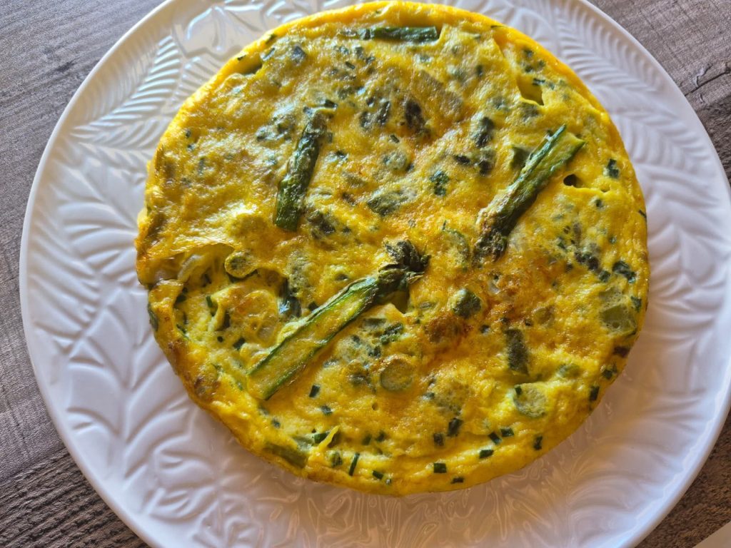 Frittata met Asperges en het geheim om hem Hoog, Luchtig en Licht te maken