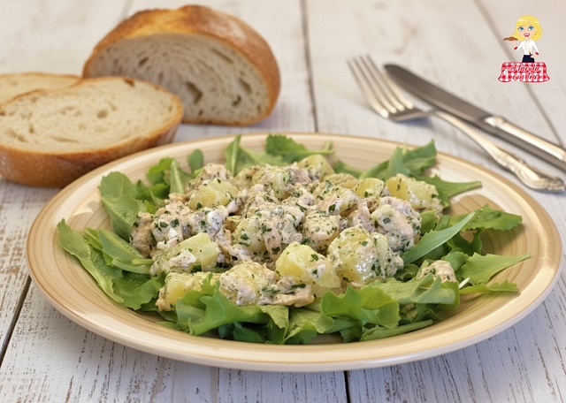 Aardappelsalade met Zalm