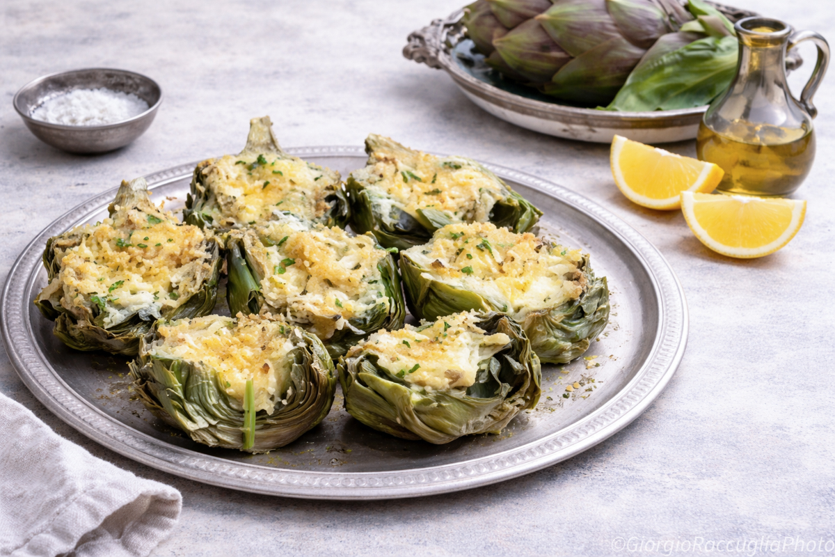 Siciliaanse gegratineerde artisjokken, een gerecht vol smaken