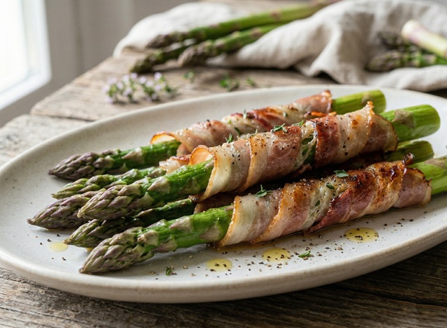 Asperges met spek in de pan: het geheim om ze knapperig en niet slap te krijgen