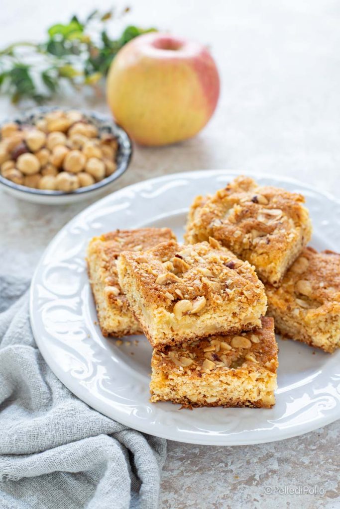 blondies met appels en hazelnoten