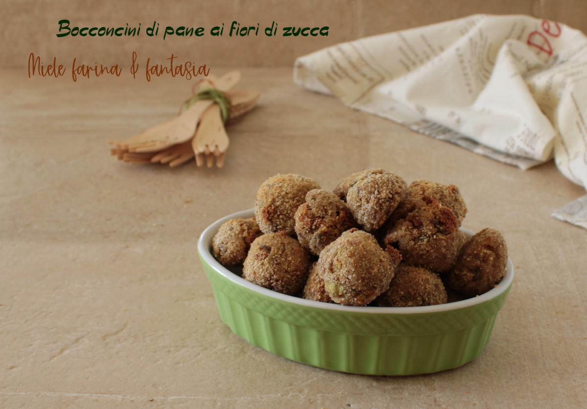 Broodhapjes met courgettebloemen