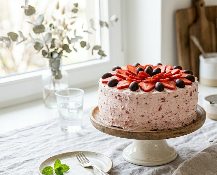 Chiffoncake met aardbeien – Paasrecept