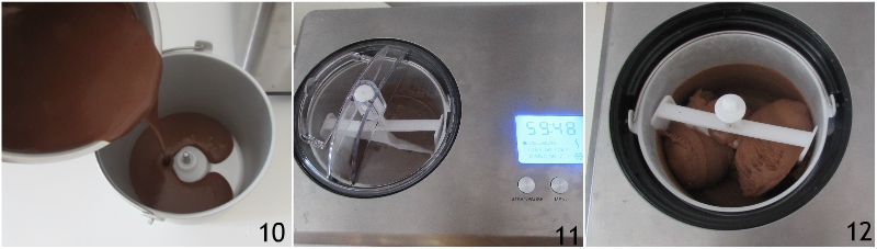 romig chocoladeroomijs met de ijsmachine - 4 ijs draaien